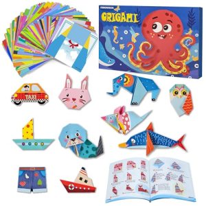 Origami Kit for Kids Ages 5-16, 212 Sheets with 72 Patterns & Instruction Book