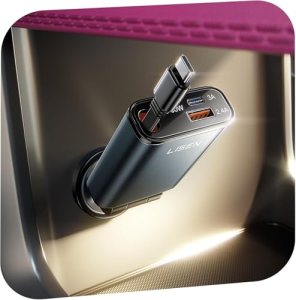 LISEN Retractable Car Charger USB C