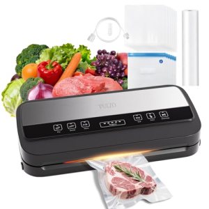 Vacuum Sealer Machine, 95Kpa vacuum sealer for food with Bags Storage and Built-