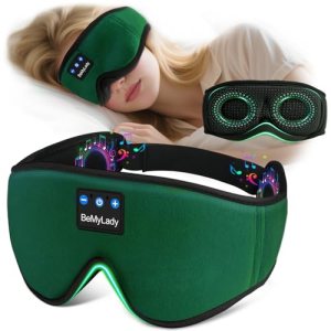 BeMyLady Sleep mask Headphones,100% Blackout 3D Zero Eye Pressure Bluetooth Slee