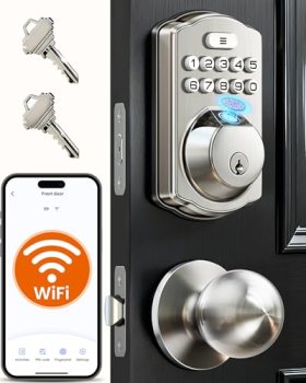 Veise VE012W-K Built-in WiFi Fingerprint Smart Lock with 2 Knobs