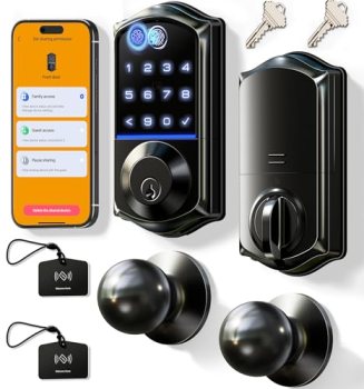 Veise VE017-K Fingerprint Smart Lock with 2 Knobs