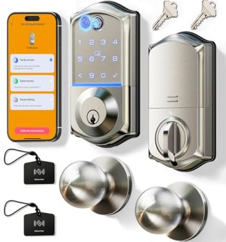 Veise VE017-K Fingerprint Smart Lock with 2 Knobs
