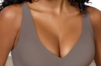 As Fairy Womens Deep V Wireless Comfortable Bra Support Lift No Underwire Plunge