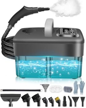 Mecmic Steam Cleaner for Home – 1600ML Water Tank 15s Heat-Up Portable Steamer f