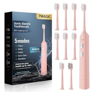 7MAGIC Sonic Electric Toothbrush for Adults and Kids – Up to 180 Days Runtime