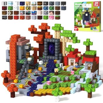 Magnetic Blocks 200 PCS Magnet Building Blocks Cubes Sensory Toys for 3-12 Years