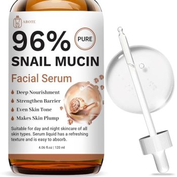 ABOTE Snail Mucin Face Serum 120ml with Pure 96% Snail Secretion Filtrate