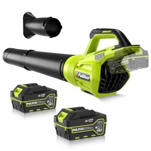 PULITUO Leaf Blower Cordless, 500CFM/ 125MPH Lightweight Cordless Blower with 2X