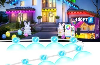 MUCCCUTE Permanent Outdoor Lights for Holidays Easter 100ft RGB House Light w/Ap