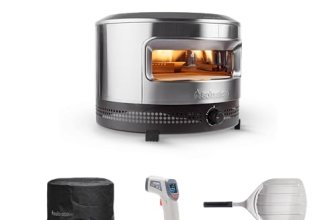 Solo Stove Pi Prime 21″ x 16″ Stainless Steel Propane Outdoor Pizza Oven Bundle