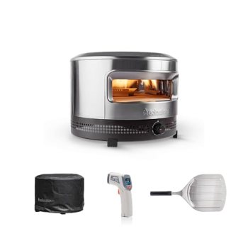 Solo Stove Pi Prime 21″ x 16″ Stainless Steel Propane Outdoor Pizza Oven Bundle