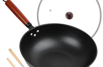 13″ Nonstick Wok – Wok Pan with Glass Cover