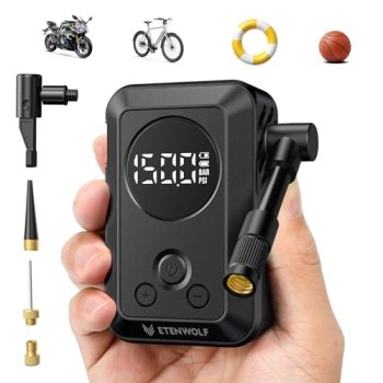 ETENWOLF Mini Bike Pump,20s Fast Inflate Bicycle Pump with Guage