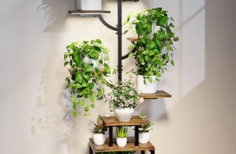 Plant Stand Indoor with Grow Lights – 7-Tier Plant Stand with Wheels