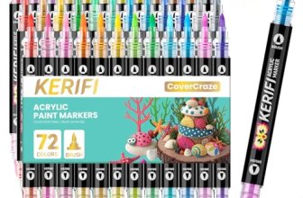 KERIFI Acrylic Paint Markers, Automatic Ink Control Markers for Rock Painting