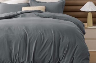 Bedsure Dark Gray Comforter Cover Queen Size
