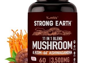 Mushroom Gummies with Ashwagandha – 350mg 10-in-1 Mushroom Blend – Lions Mane