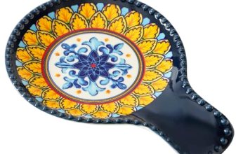 Glowworm Large Spoon Rest, Ceramic Spoon Rest for Stove Top