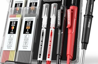 STAGEEK 2 Pack Carpenter Pencils with Sharpener