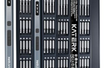 KATERK Electric Screwdriver, 64-in-1 Mini Precision Screwdriver Cordless with 5