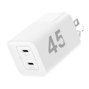 wegear 45W USB C Charger, 2 Port GaN Fast Charging with PPS