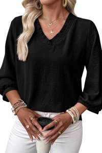Smocked Neck Top