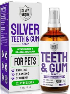 SILVER GRADE Teeth & Gum Dog Breath Spray for Pets Mouth