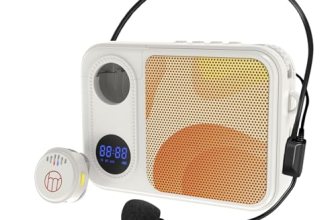 Haomuren Voice Amplifier with Wireless Lavalier Lapel Microphone for Teaching
