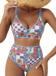Herseas Women’s Two Piece Bikini Sets 2026 Summer Swimsuits High Waisted Full Co