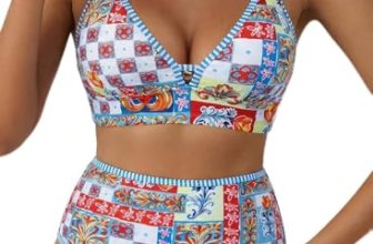 Herseas Women’s Two Piece Bikini Sets 2026 Summer Swimsuits High Waisted Full Co