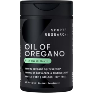 Sports Research® Oil of Oregano 9500mg w/Black Seed Oil & Coconut MCT Oil