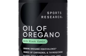 Sports Research® Oil of Oregano 9500mg w/Black Seed Oil & Coconut MCT Oil