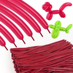 Hot Pink 260 Balloons, 100Pcs Long Balloons for Building Balloon Arches