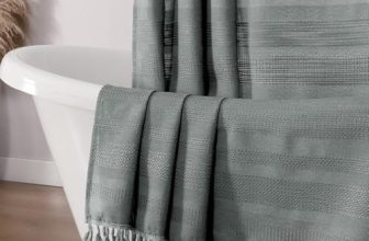 OVZME Light Grey Shower Curtain for Bathroom