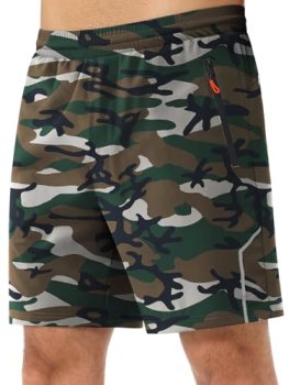 3rd hill Men’s 7 inch Running Shorts with Zipper Pockets Quick Dry Athletic Gym