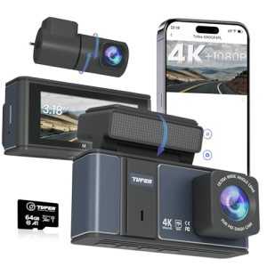 TVFEA 4K Dash Cam Front and Rear