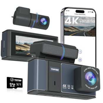 TVFEA 4K Dash Cam Front and Rear