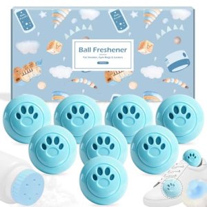 STRN Sneaker Deodorizer Balls 8 Packs Baby Powder Scent Shoe Odor Elimination