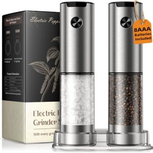Electric Salt and Pepper Grinder Set