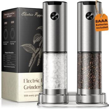 Electric Salt and Pepper Grinder Set