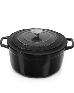 Nuwave 6QT Healthy Enameled Cast Iron Dutch Oven Pot with Lid
