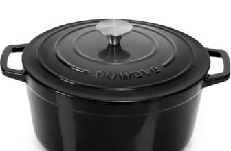 Nuwave 6QT Healthy Enameled Cast Iron Dutch Oven Pot with Lid