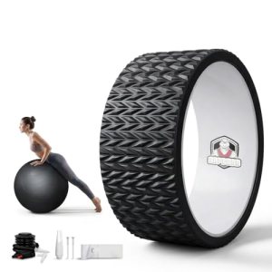 HAPBEAR Back Roller – Yoga Wheel Set with 26” Exercise Ball
