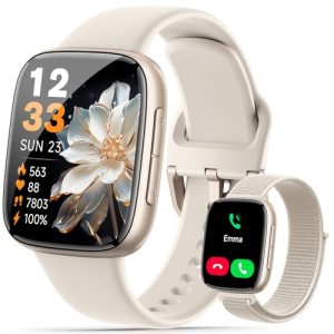 Smart Watches for Women Men, 1.85″ HD AMOLED Smart Watch for Android iPhone