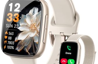 Smart Watches for Women Men, 1.85″ HD AMOLED Smart Watch for Android iPhone