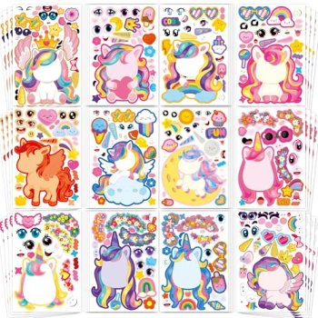 Unicorn Stickers 48 Sheets Unicorn Party Favors Birthday Decorations Crafts Gift