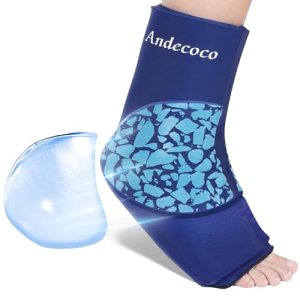 Andecoco Ankle Ice Pack Wrap Reusable Foot Ice Pack Compression Freeze Sleeve fo