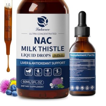 Lukaree NAC Supplement 600mg w/Milk Thistle -Liposomal NAC N-Acetyl-L-Cysteine L