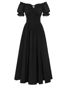 Scarlet Darkness Corset Dress for Women Off Shoulder Renaissance Costume Short S